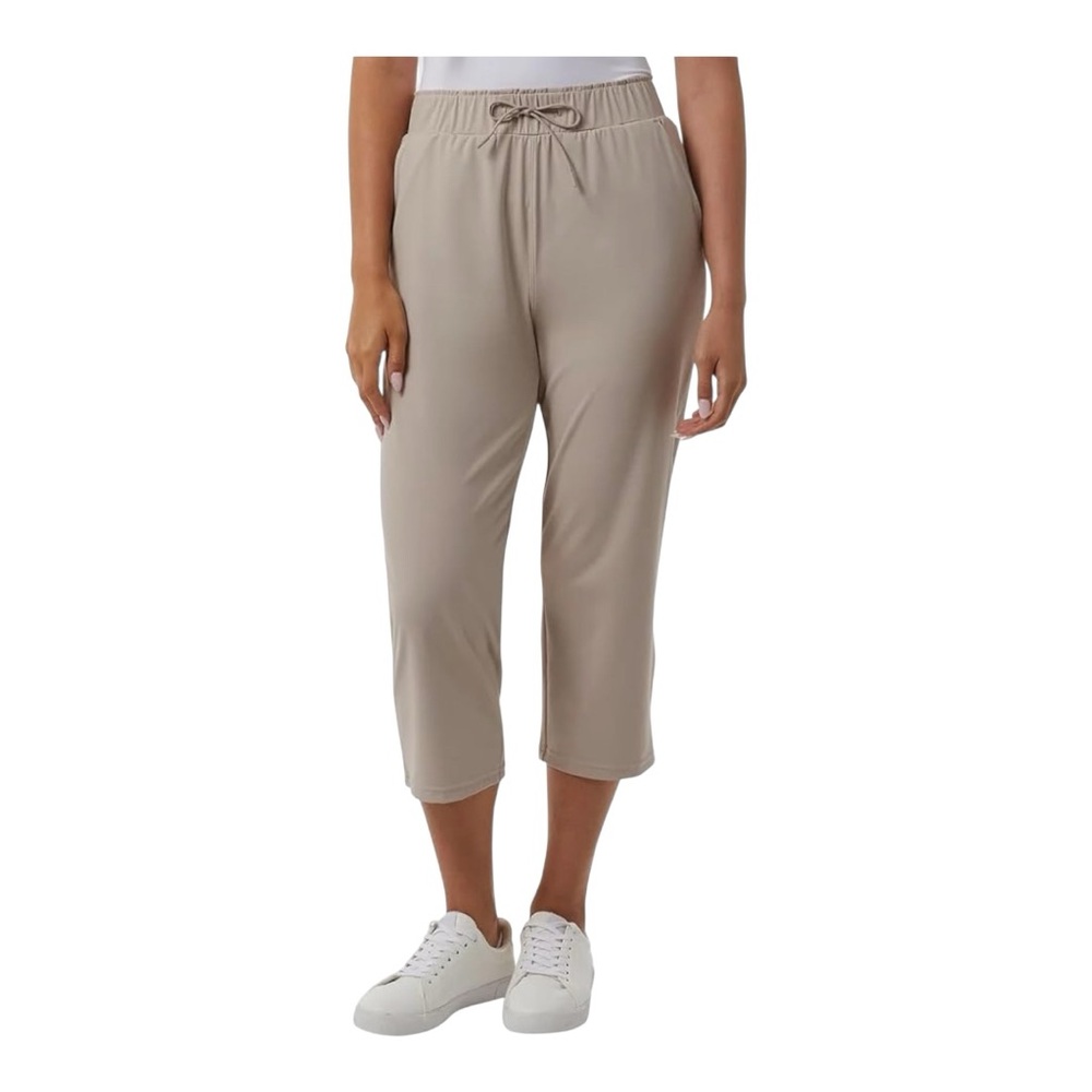 32 Degrees Women Nylon Lux Capri Color: Tan Size Small Large - Picture 2 of 16
